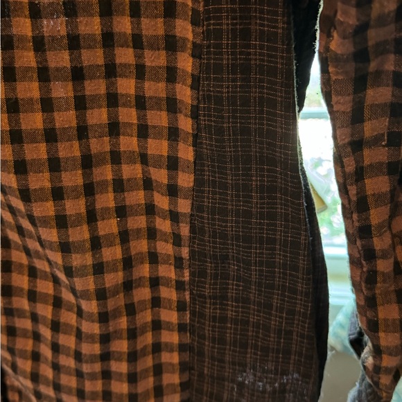 Umgee Brown and Black Plaid Button Down Shirt - Picture 6 of 7